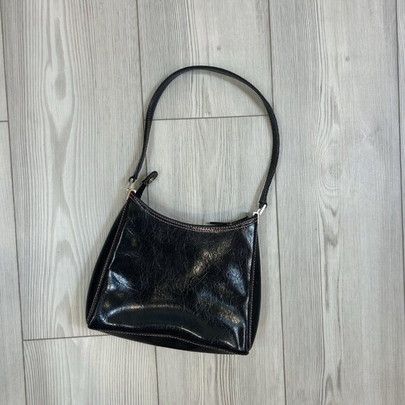 Liz Claiborne Black Leather Bag - Picture 1 of 11